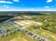 Wide aerial view of single Gathering homes nestled in a sprawling neighborhood community at 10420 E 161St St, Summerfield, FL 34491