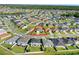 Aerial view of the neighborhood highlighting the property's location at 3935 Fescue St, Clermont, FL 34714