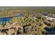 Breathtaking aerial view of the property surrounded by lush greenery and lake at 39615 Forest Dr, Eustis, FL 32736