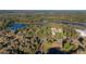 Scenic aerial view of the property and surrounding wooded area with lake at 39615 Forest Dr, Eustis, FL 32736