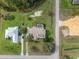 Aerial view of an estate home with swimming pool and green lawn at 6206 Ocilla Loop, Clermont, FL 34714