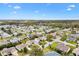 Aerial view highlighting the property with a red star in a neighborhood with green landscaping at 8425 Se 177Th Bartram Loop, The Villages, FL 32162