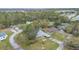 Stunning aerial view of the house and neighborhood, nestled among mature trees and lush landscaping at 11415 Palmetto Dr, Tavares, FL 32778