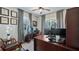 Inviting home office featuring a large desk, multiple monitors, and natural light at 12117 Cypress Ln, Clermont, FL 34711