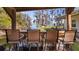 Outdoor bar seating overlooking the waterfront view, inviting relaxation and enjoyment of the picturesque scenery at 12117 Cypress Ln, Clermont, FL 34711