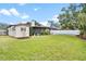 Lush backyard with a shed, screened porch, and pool, great for outdoor enjoyment at 402 Firewood Ave, Eustis, FL 32726