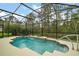 Backyard pool with screened enclosure, manicured landscaping for privacy and relaxation at 5029 Greenbriar Trl, Mount Dora, FL 32757