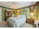 Bedroom featuring golf themed decor, a ceiling fan, and natural light at 610 Espana St, The Villages, FL 32159