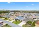 Neighborhood view of well maintained homes with mature trees and lush landscaping at 879 Pisano Way, The Villages, FL 32163