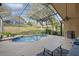 Relaxing screened-in pool with adjacent covered patio at 13753 Via Roma Cir, Clermont, FL 34711