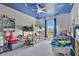 bedroom with a starry ceiling, bunk beds, and a window with a view at 1391 Willow Crest Dr, Clermont, FL 34711