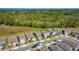 Aerial view of homes on a tree-lined street with well-manicured lawns and landscaping at 17291 Saw Palmetto Ave, Clermont, FL 34714