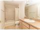 Bathroom featuring a shower/tub combination and a single sink vanity at 36845 Taylor Mill Rd, Fruitland Park, FL 34731