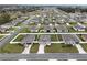 Bird's-eye view of suburban street with neatly arranged homes and manicured lawns conveys a sense of community at 37031 Lake Overlook Dr, Grand Island, FL 32735