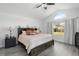 Cozy bedroom featuring a neutral color scheme, plush bedding, and a large window offering a view of the outdoors at 11684 Sw 72Nd Cir, Ocala, FL 34476