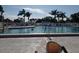 Enjoy a beautiful swimming pool with palm trees, lounge chairs and sunny skies at 146 Jacaranda Dr, Leesburg, FL 34748