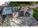 An aerial view of the backyard shed on a concrete pad at 1494 Grace Lake Cir, Longwood, FL 32750