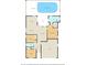Simplified floor plan illustration displaying room placements and connections within the home including pool, porch and garage at 21311 Sw Marine Blvd, Dunnellon, FL 34431