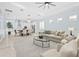 Bright and open-concept living room with modern furnishings and a seamless flow to the kitchen and dining area at 2174 Wallingford Loop, Mount Dora, FL 32757