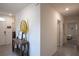 Bright entryway with decor, view to the living spaces, and access to the bedroom at 412 Lady Bella Pl, Deland, FL 32724