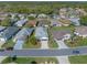Aerial shot showcasing a lovely home with a well-kept lawn in a charming neighborhood at 4712 St Andrews Arc, Leesburg, FL 34748