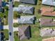 Bird's eye view showcases a well-landscaped home, nestled within a vibrant community at 4712 St Andrews Arc, Leesburg, FL 34748