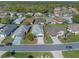 Aerial shot showcasing a lovely home with a well-kept lawn in a charming neighborhood at 4712 St Andrews Arc, Leesburg, FL 34748