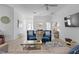 Open concept living room with dining area, comfortable seating, and bright decor at 5978 Conley Ct, The Villages, FL 32163