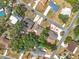 Real estate aerial view highlighting neighborhood layout and property locations at 1108 Cedar St, Leesburg, FL 34748