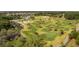An aerial view of a lush golf course with palm trees and manicured fairways at 16721 Se 77Th Northridge Ct, The Villages, FL 32162