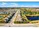 Aerial view showing well planned community homes with water features at 17024 Goldcrest Loop, Clermont, FL 34714