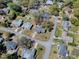 Aerial view of the property, showcasing the house and surrounding neighborhood at 481 Belle Ayre Dr, Mount Dora, FL 32757