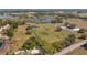 Breathtaking aerial perspective showcasing the property's vast acreage, tranquil pond, and lush surroundings at 21046 County Road 33, Groveland, FL 34736