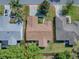 Aerial view showing property lines, roof and yard of a single Gathering home at 337 Olanta Dr, The Villages, FL 32162