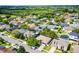 Aerial view highlighting the property with solar panels, set within a picturesque neighborhood at 342 Lake Amberleigh Dr, Winter Garden, FL 34787