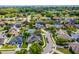 Aerial shot of the residential area with a variety of houses and tree-lined streets at 342 Lake Amberleigh Dr, Winter Garden, FL 34787