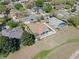 Overhead view of the property highlighting the home's layout, backyard, and surrounding community at 4571 Abaco Dr, Tavares, FL 32778