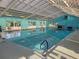 Bright indoor pool with natural light; inviting and accessible for year-round enjoyment in a controlled climate at 11743 Se 174Th Loop, Summerfield, FL 34491