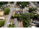 Aerial view showcasing the neighborhood, nearby businesses and community layout at 1515 Washington Ave, Eustis, FL 32726