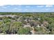 Aerial view of the neighborhood, highlighting the home's location among lush greenery and lake at 15803 Fairview Pt, Tavares, FL 32778