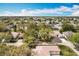 Expansive aerial view of a quiet residential neighborhood with mature trees and well-maintained homes at 25239 River Crest Dr, Leesburg, FL 34748