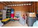 Organized storage area with various containers, a wagon, and luggage for convenient storage solutions at 952 W Montrose St, Clermont, FL 34711