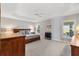 Large main bedroom with trey ceilings, neutral carpeting, and bright windows at 2213 Evans Prairie Trl, The Villages, FL 32163