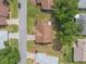 Overhead view of the house and property highlighted with a red border at 6410 Tildon Ct, Leesburg, FL 34748