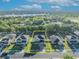 An aerial view of a home within a suburban community, highlighting property lines and location at 10219 Lenox St, Clermont, FL 34711