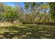 Expansive fenced backyard featuring mature trees and lush green grass at 1107 Valley Rd, Fruitland Park, FL 34731