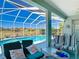 Inviting screened-in pool area with comfortable seating, perfect for relaxation and outdoor enjoyment at 1738 Sw 157Th Place Rd, Ocala, FL 34473
