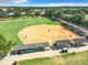 Community softball field and recreational area viewed from above at 1738 Sw 157Th Place Rd, Ocala, FL 34473