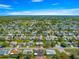 Wide aerial view of a residential neighborhood featuring well-maintained homes and lush greenery at 17594 Se 95Th Cir, Summerfield, FL 34491