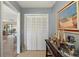 The entryway features a closet and nautical decor with tile flooring at 28416 Tammi Dr, Tavares, FL 32778
